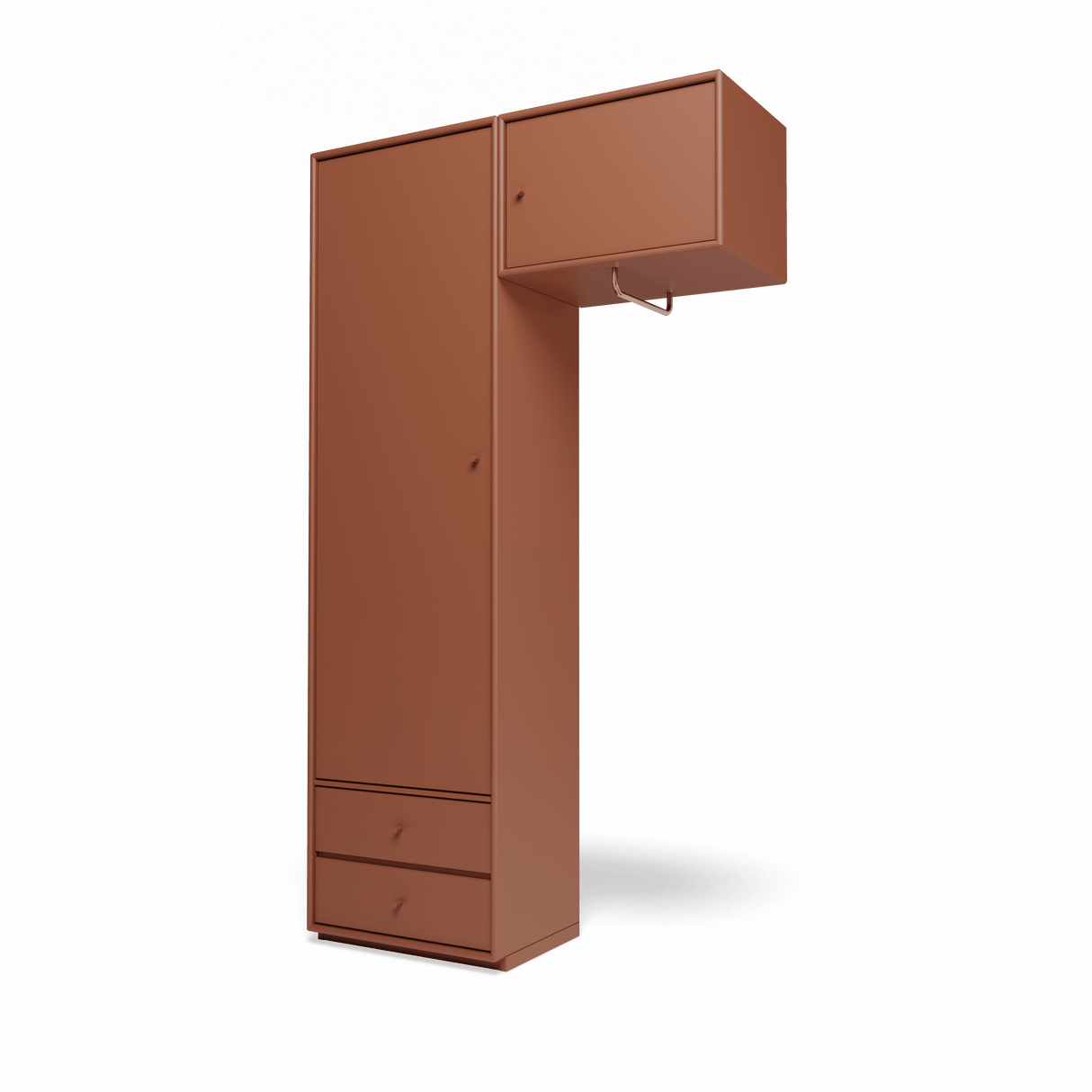 Attire II garderobe, inkl. sokkel 3 cm fra Montana - Hazelnut - Jacobsen Plus