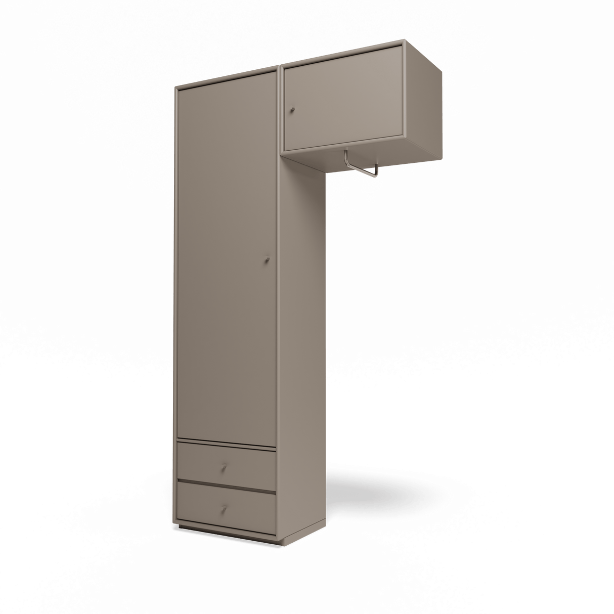 Attire II garderobe, inkl. sokkel 3 cm fra Montana - Truffle - Jacobsen Plus