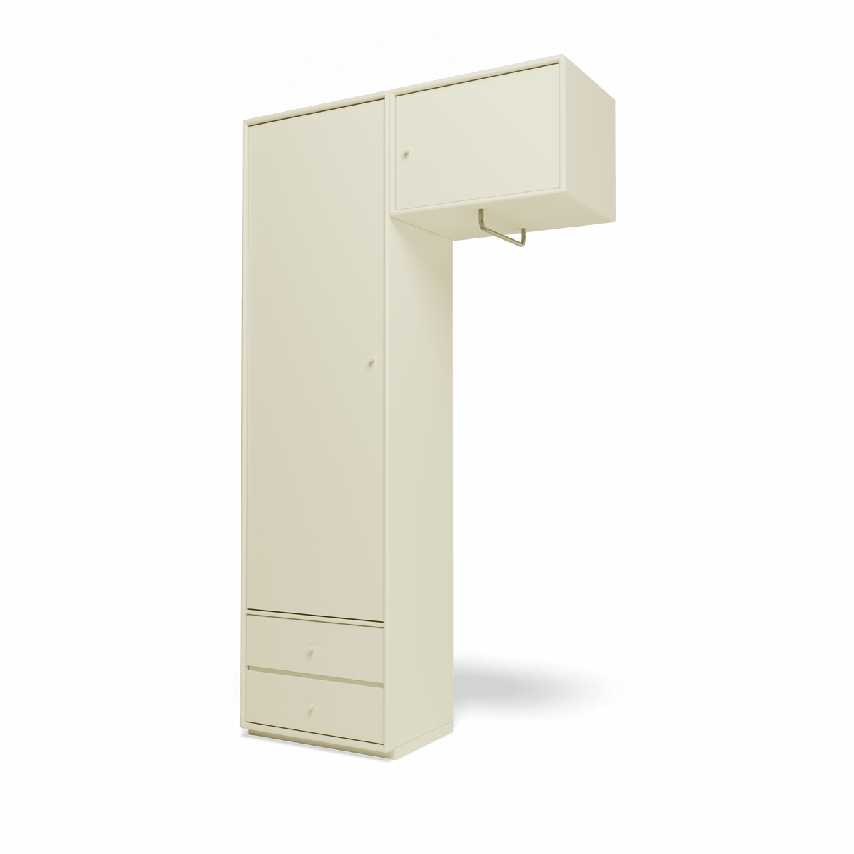 Attire II garderobe, inkl. sokkel 3 cm fra Montana - Vanilla - Jacobsen Plus