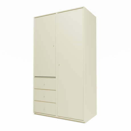 Attire III garderobe, inkl. sokkel 3 cm fra Montana - Vanilla - Jacobsen Plus