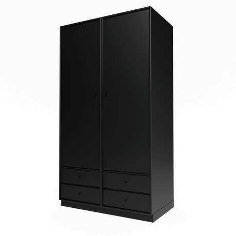 Attire IV garderobe, inkl. sokkel 7 cm fra Montana - Black - Jacobsen Plus