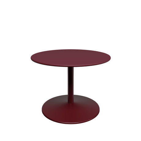 Panton Couchtisch, Ø60 cm von Montana - Burgunder Linoleum / Schwarz-Rotes Gestell - Jacobsen Plus