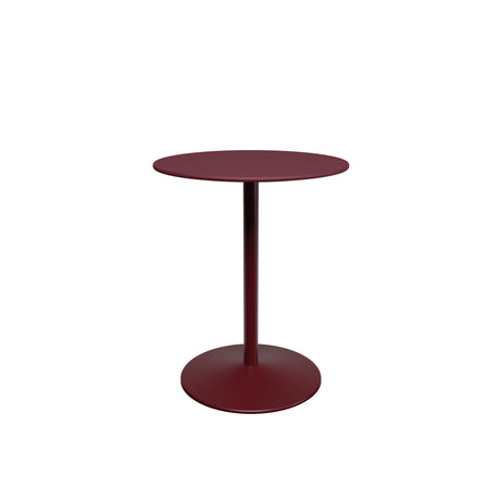 Panton Café- und Esstisch, Ø60 cm von Montana - Burgunder Linoleum / Schwarz-Rotes Gestell - Jacobsen Plus