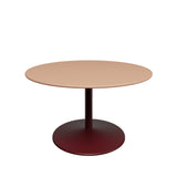 Panton Sofabord, Ø75 cm fra Montana - Walnut linoleum / Black Red stel - Jacobsen Plus