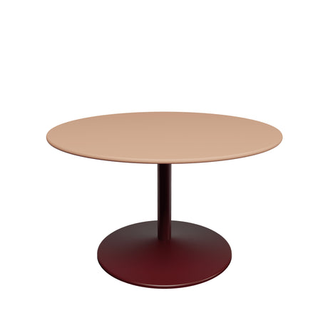 Panton Couchtisch, Ø75 cm fra Montana - Nussbaum-Linoleum / Schwarz-Rot-Gestell - Jacobsen Plus