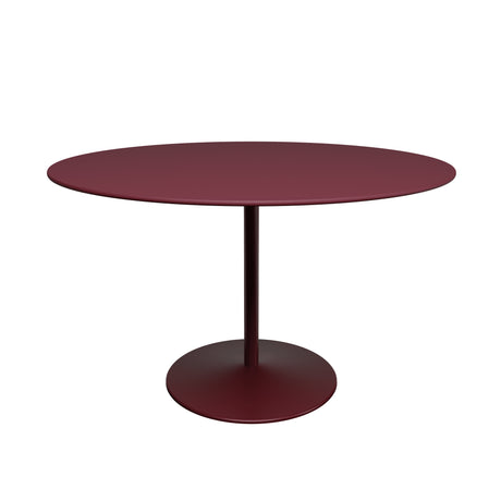 Panton Café- und Esstisch, Ø120 cm von Montana - Burgunder Linoleum / Schwarz-Rotes Gestell - Jacobsen Plus