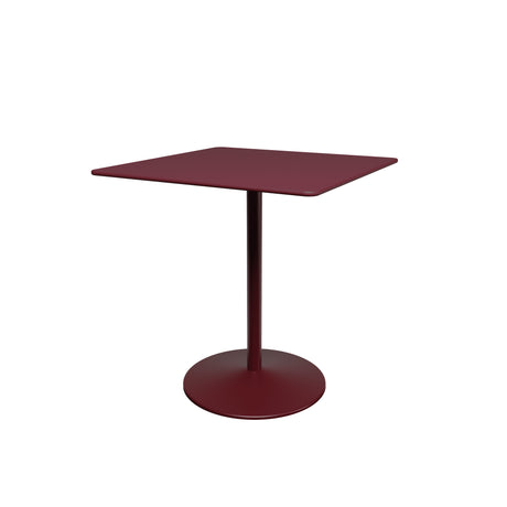 Panton Café- und Esstisch, 70x70 cm von Montana - Burgunder Linoleum / Schwarz-Rotes Gestell - Jacobsen Plus
