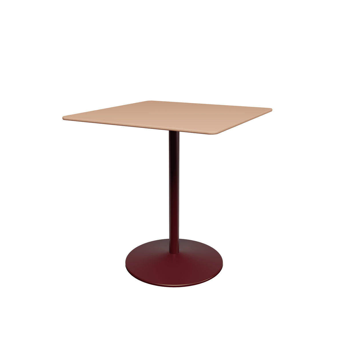 Panton café- og spisebord, 70x70 cm fra Montana - Walnut linoleum / Black Red stel - Jacobsen Plus