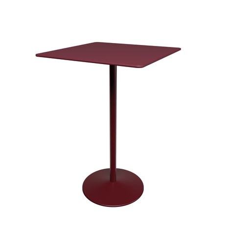 Panton Bartisch, 70x70 cm von Montana - Burgunder Linoleum / Schwarz-Rotes Gestell - Jacobsen Plus