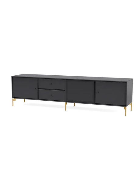 TV & Sound Modul, Octave VIII, inkl. metal ben fra Montana - Anthracite / Messing - Jacobsen Plus