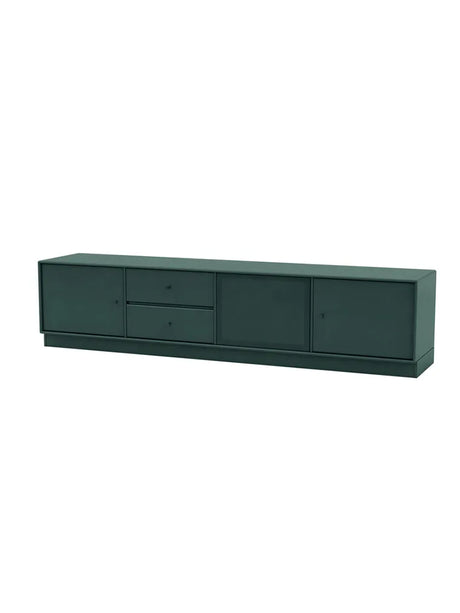 TV & Sound Modul, Octave VIII, inkl. sokkel fra Montana - Black Jade / 7 cm sokkel - Jacobsen Plus