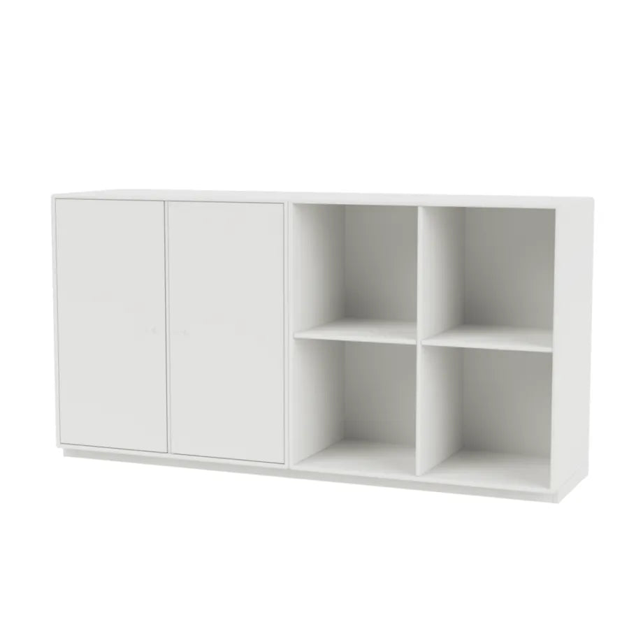 Pair reol, inkl. sokkel fra Montana - White / Sokkel 3 cm - Jacobsen Plus