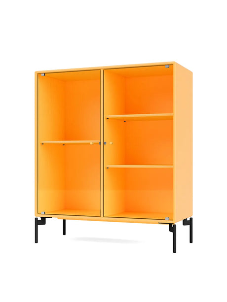 Ripple II Vitrineskab, inkl. ben fra Montana - Acacia / Black - Jacobsen Plus