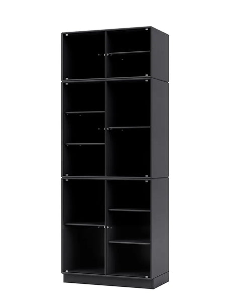 Ripple IV Vitrineskab, inkl. sokkel fra Montana - Anthracite / Sokkel 7 cm - Jacobsen Plus