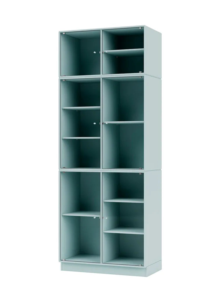 Ripple IV Vitrineskab, inkl. sokkel fra Montana - Flint / Sokkel 7 cm - Jacobsen Plus