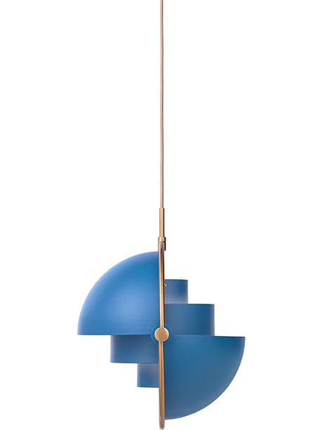 Multi-Lite Pendelleuchte von GUBI - Schwarzer Schirm - Messinggestell - Jacobsen Plus