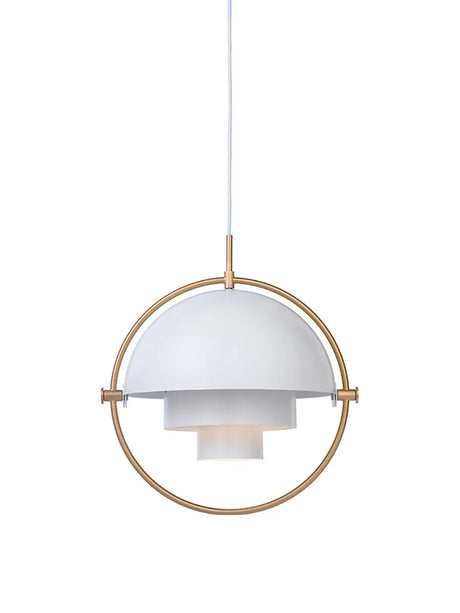 Multi-Lite Pendelleuchte, Small von GUBI - Schwarzer Schirm - Messinggestell - Jacobsen Plus