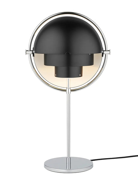 Multi-Lite Tischleuchte, Chrom von GUBI - Schwarzer Bildschirm - Jacobsen Plus