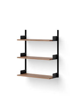 Wandregal 900 von New Works - Walnuss-Schwarz - Jacobsen Plus