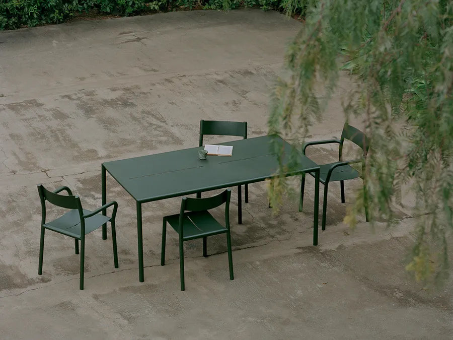 May havebord 170 x 85, dark green fra New Works