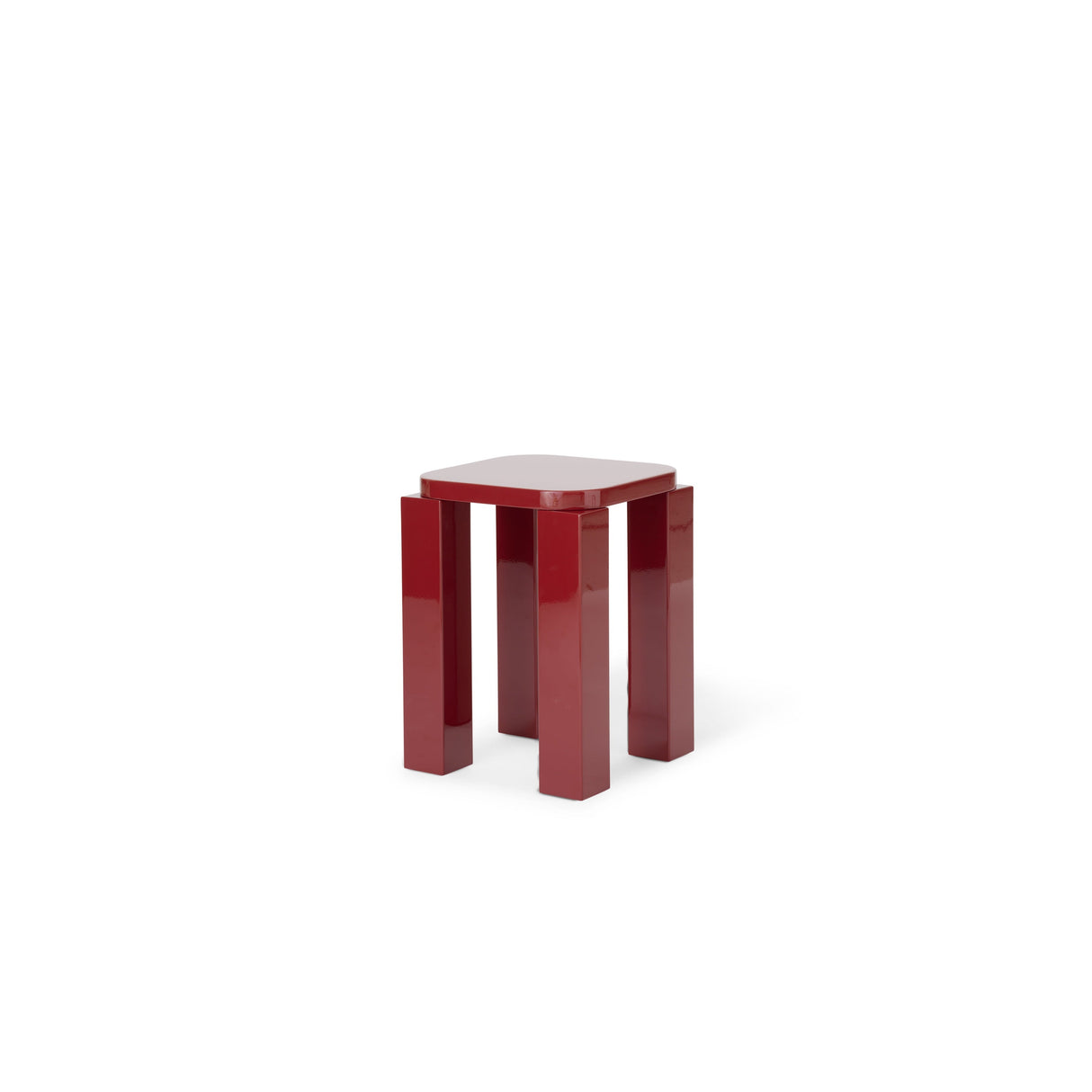 New Works Atlas Stool, lakeret - Burgundy - Jacobsen Plus