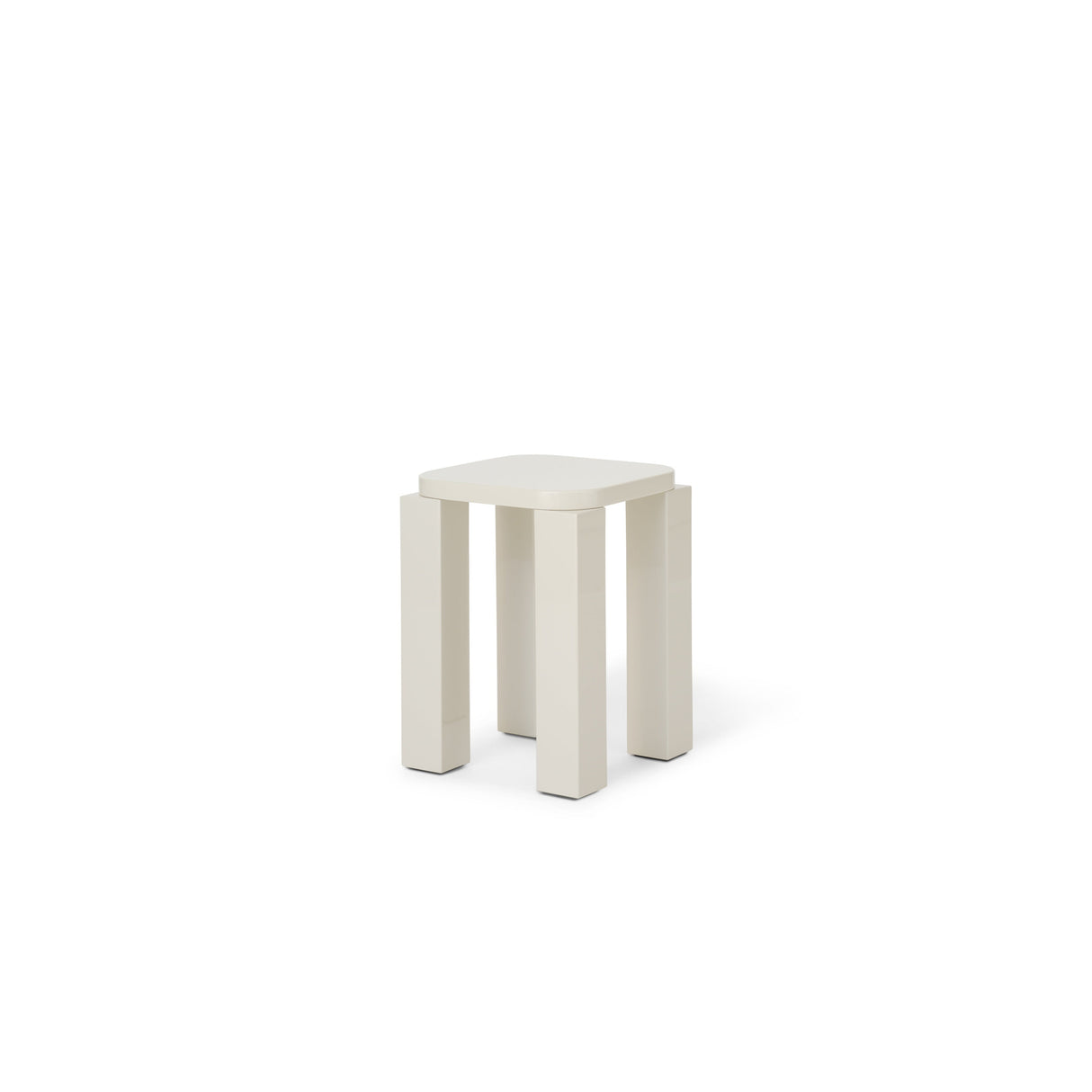 New Works Atlas Stool, lakeret - Creme - Jacobsen Plus