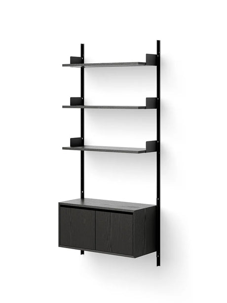 Wall Shelf Cabinet Low mit Türen von New Works - Weiß-Weiß - Jacobsen Plus
