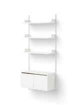 Wall Shelf Cabinet Low w. Doors fra New Works - Hvid-hvid - Jacobsen Plus