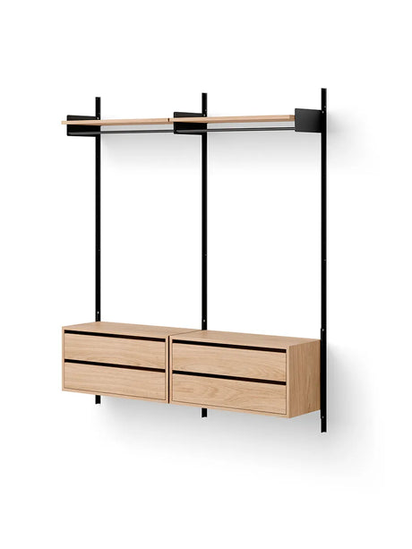 Wardrobe Shelf Cabinets w. Drawers fra New Works - Eg-sort - Jacobsen Plus