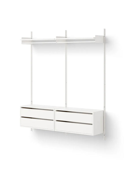 Wardrobe Shelf Cabinets w. Drawers fra New Works - Hvid-hvid - Jacobsen Plus