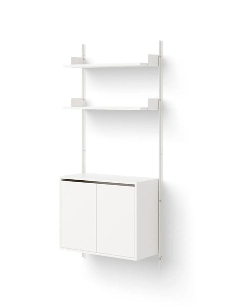 Wall Shelf Cabinet Tall mit Türen von New Works - Weiß-Weiß - Jacobsen Plus