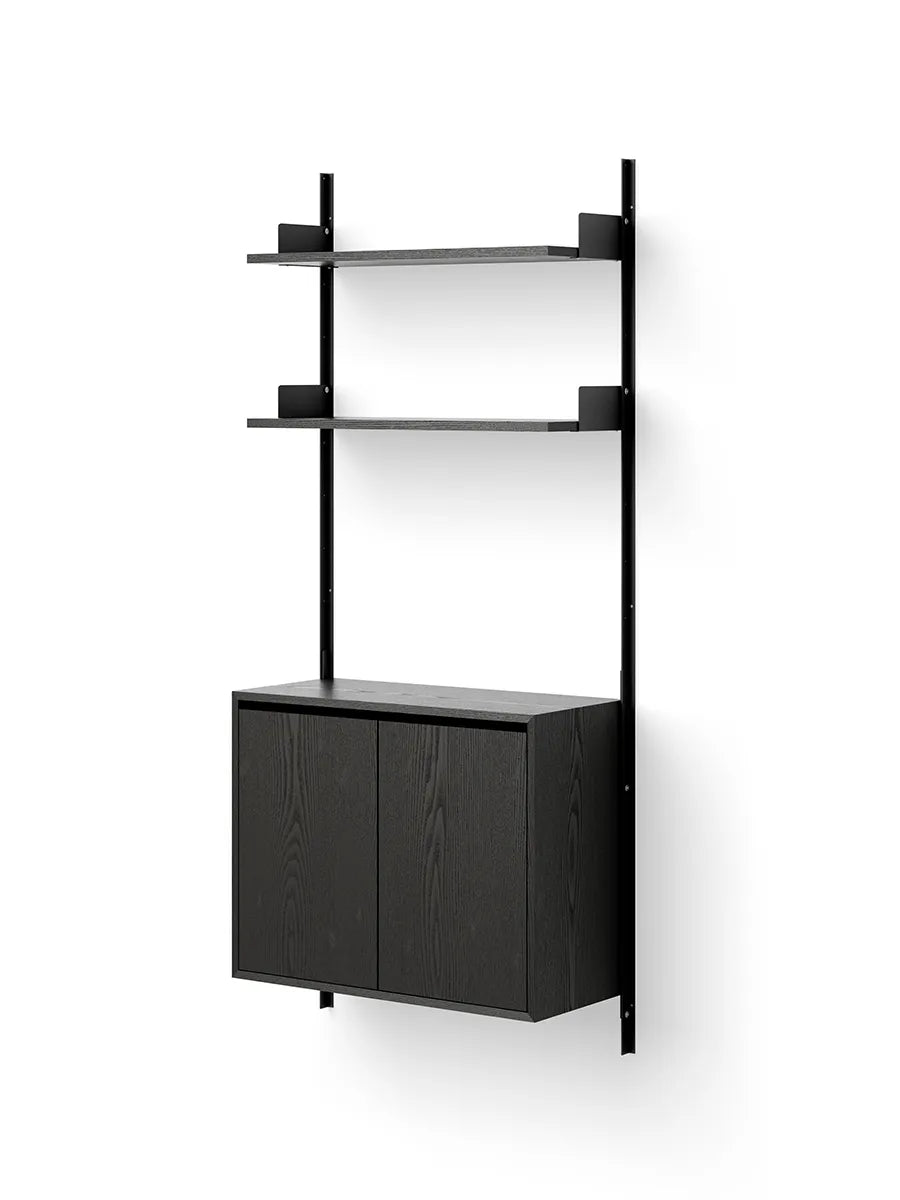 Wall Shelf Cabinet Tall w. Doors fra New Works - Sort-sort - Jacobsen Plus