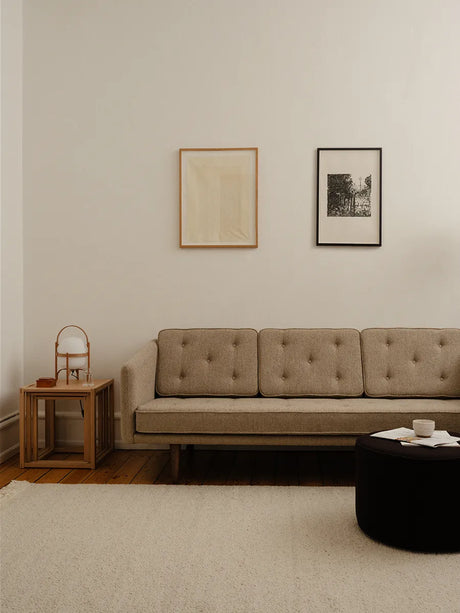 No. 1 Sofa 3-Sitzer, Re-Wool von Børge Mogensen - Re-Wool 108 / Eiche Seifenbehandelt - Jacobsen Plus