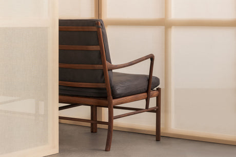 OW149-2 Colonial Sofa Walnuss Oli, Terra-Leder af Ole Wanscher - Terra Jade 20368 - Jacobsen Plus