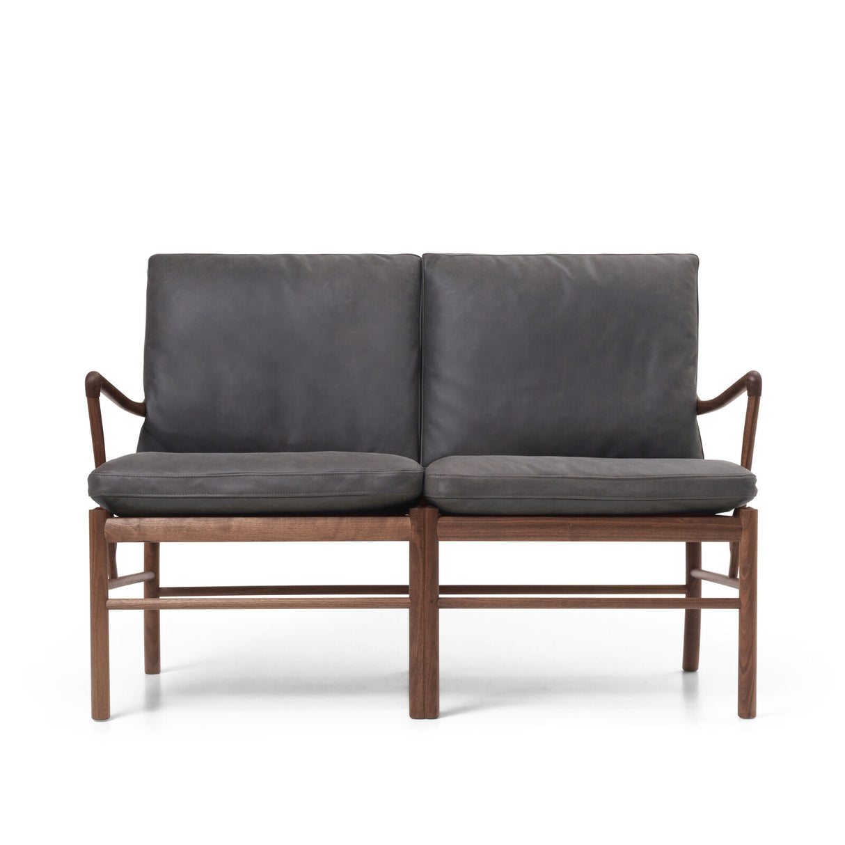 OW149-2 Colonial Sofa Walnuss Oli, Terra-Leder af Ole Wanscher - Terra Raku 20367 - Jacobsen Plus