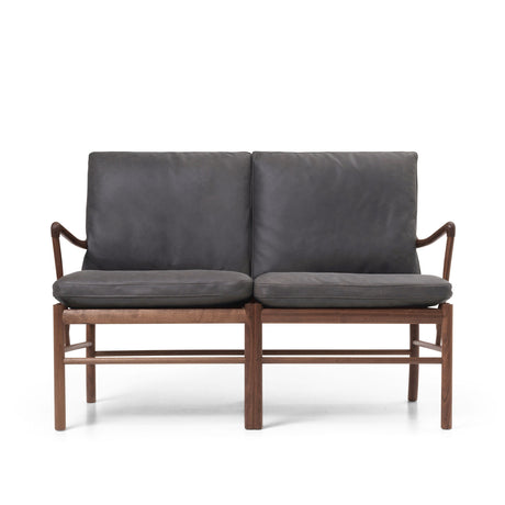 OW149-2 Colonial sofa valnød olie, Terra-læder af Ole Wanscher - Terra Raku 20367 - Jacobsen Plus