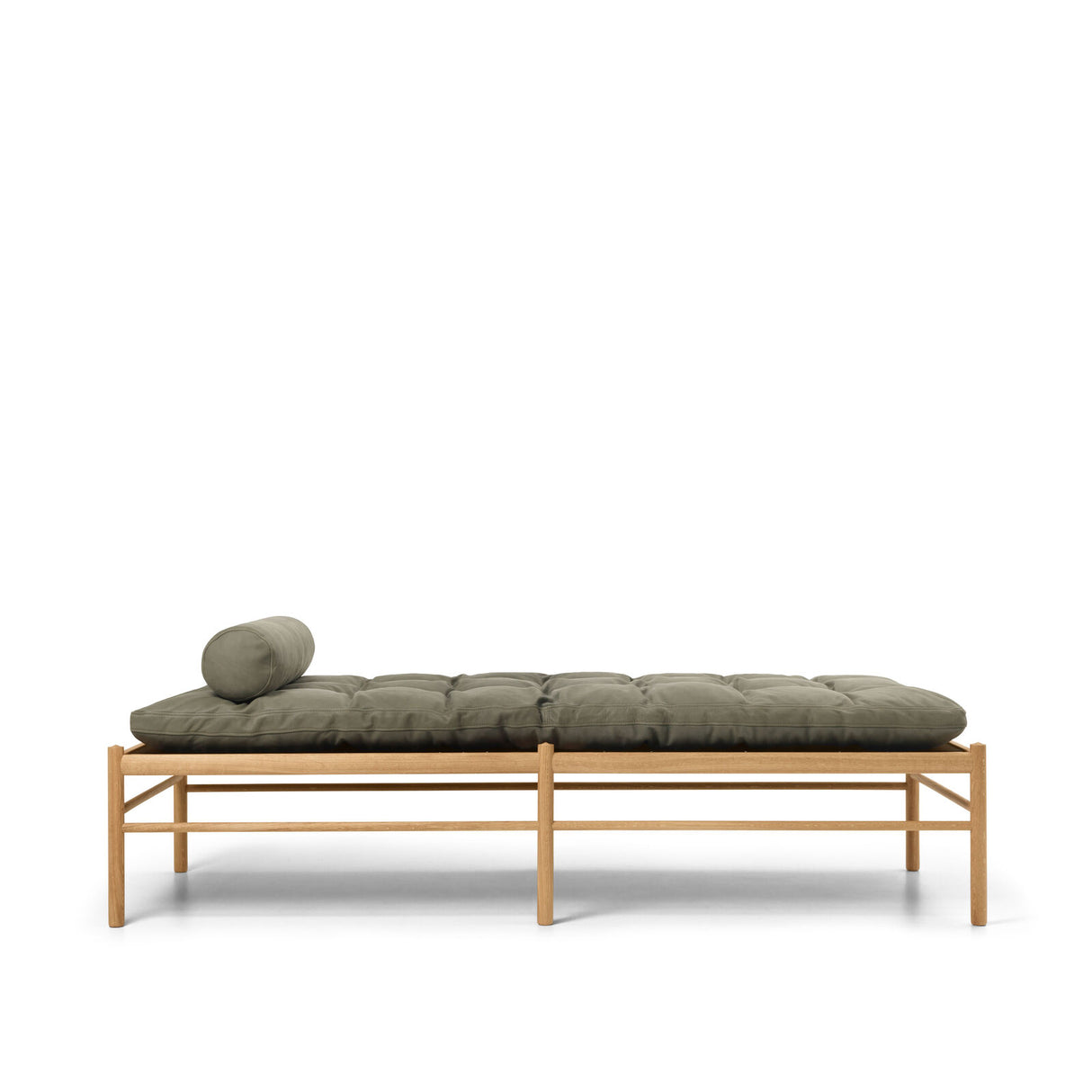 OW150 Daybed Eiche Öl, Terra-Leder von Ole Wanscher - Terra Jade 20368 - Jacobsen Plus