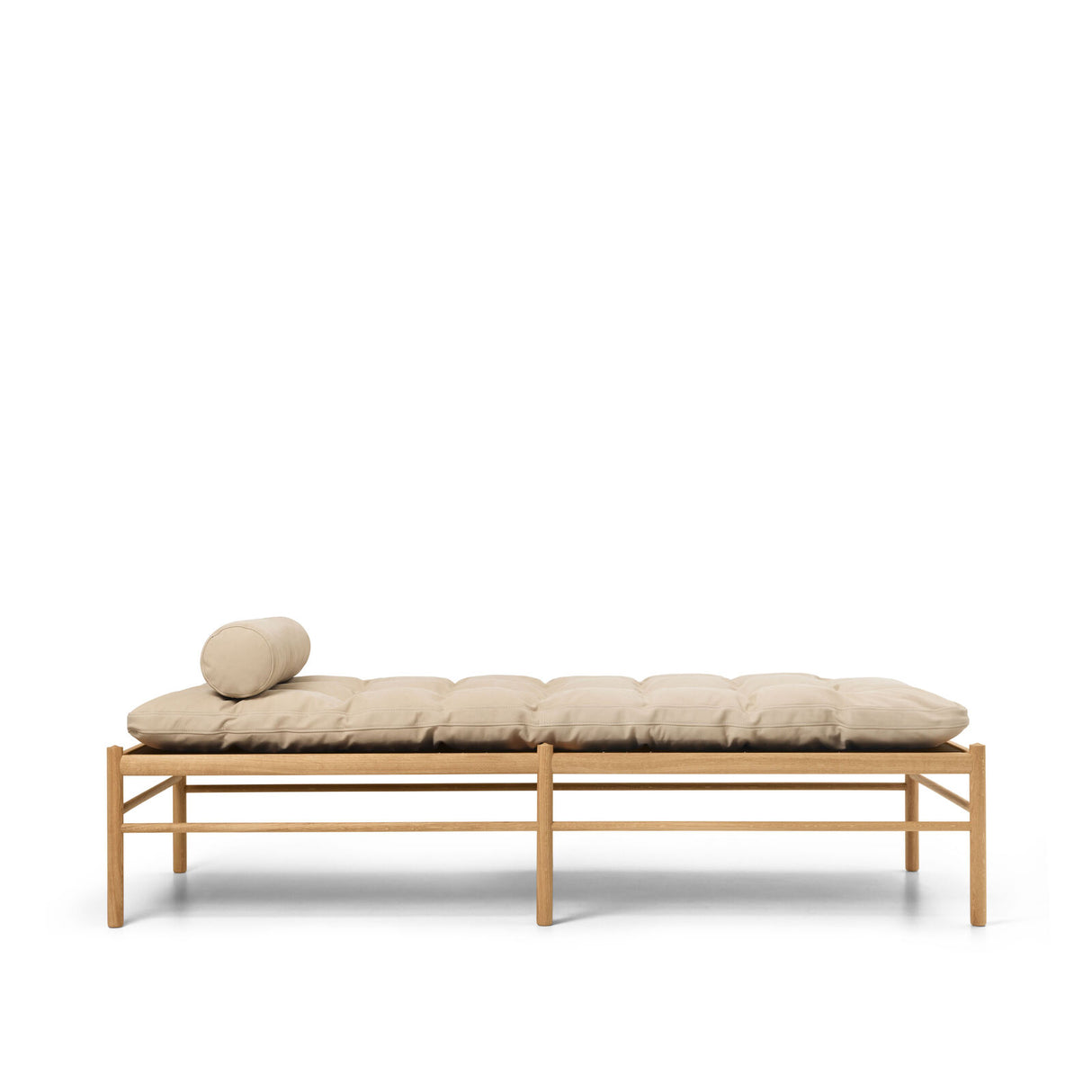 OW150 Daybed Eiche Öl, Terra-Leder von Ole Wanscher - Terra Lime 20365 - Jacobsen Plus