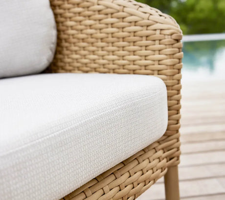 Ocean Large Lounge-Sessel, flat Weave fra Cane-line - Dunkelgrau - Jacobsen Plus