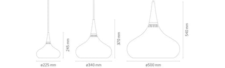 Orient Pendelleuchte, black von Fritz Hansen - P1 (Ø225mm) - Jacobsen Plus