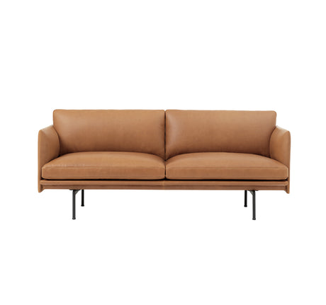 Outline 2 Pers. Sofa von Muuto - Cognacfarbenes Refine-Leder - Jacobsen Plus