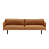Outline 3-Personen-Sofa von Muuto - Cognac Refine Leder - Jacobsen Plus