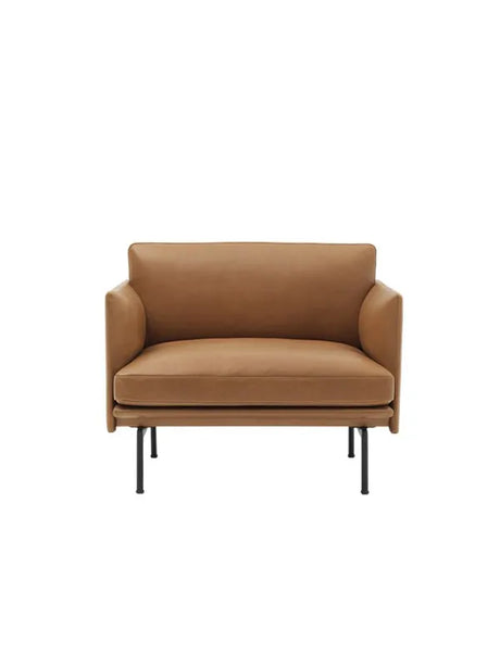 Outline Chair von Muuto - Cognac Refine Leder - Jacobsen Plus