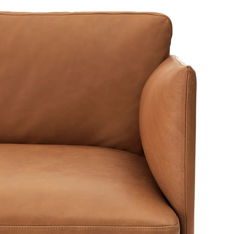 Outline 2 Pers. Sofa von Muuto - Cognacfarbenes Refine-Leder - Jacobsen Plus