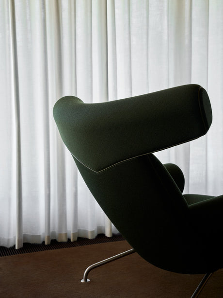 Ox Chair inkl. Hocker in Vidar 972 mit Keder in Trace 8146 Leder von Hans J. Wegner - 4 - Jacobsen Plus