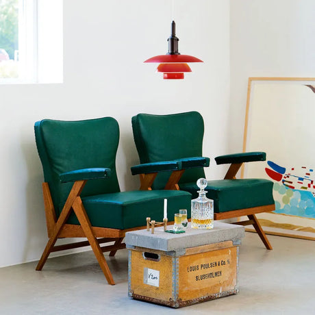 PH 3½-3 Pendelleuchte, Rot von Poul Henningsen - 3 - Jacobsen Plus