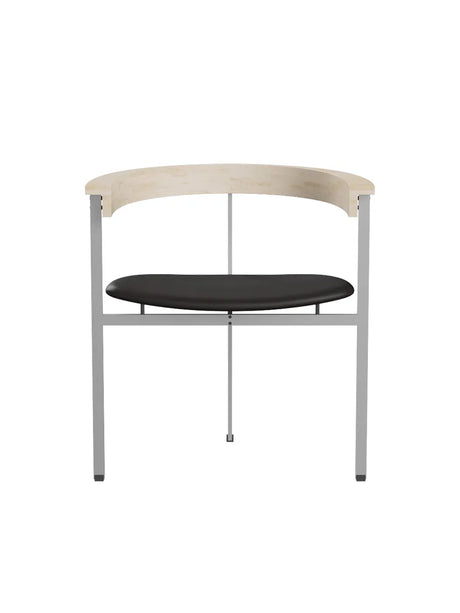 PK11 Stuhl von Poul Kjærholm - Aura Leder / Schwarz-braun - Jacobsen Plus