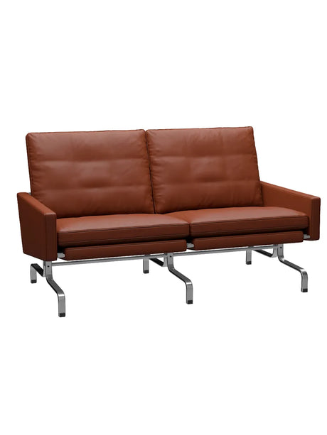 PK31/2 2-pers. Sofa von Poul Kjærholm - Aura Leder / Cognac - Jacobsen Plus