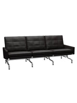 PK31/3 3 Pers. Sofa von Poul Kjærholm - Aura Leder / Schwarz-braun - Jacobsen Plus