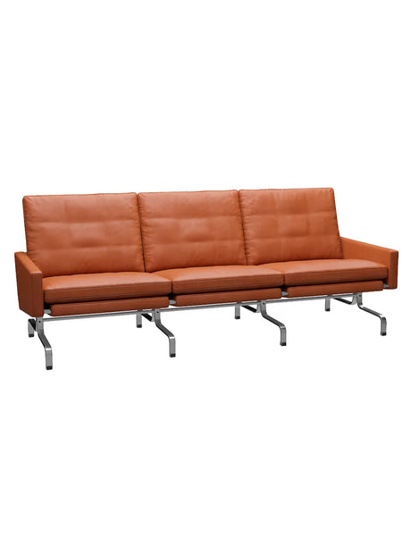 PK31/3 3 Pers. Sofa von Poul Kjærholm - Aura Leder / Cognac - Jacobsen Plus